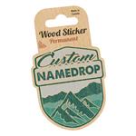 SP275325-WCS Wood Crest Series Wood Sticker With Name Drop Custom Imprint